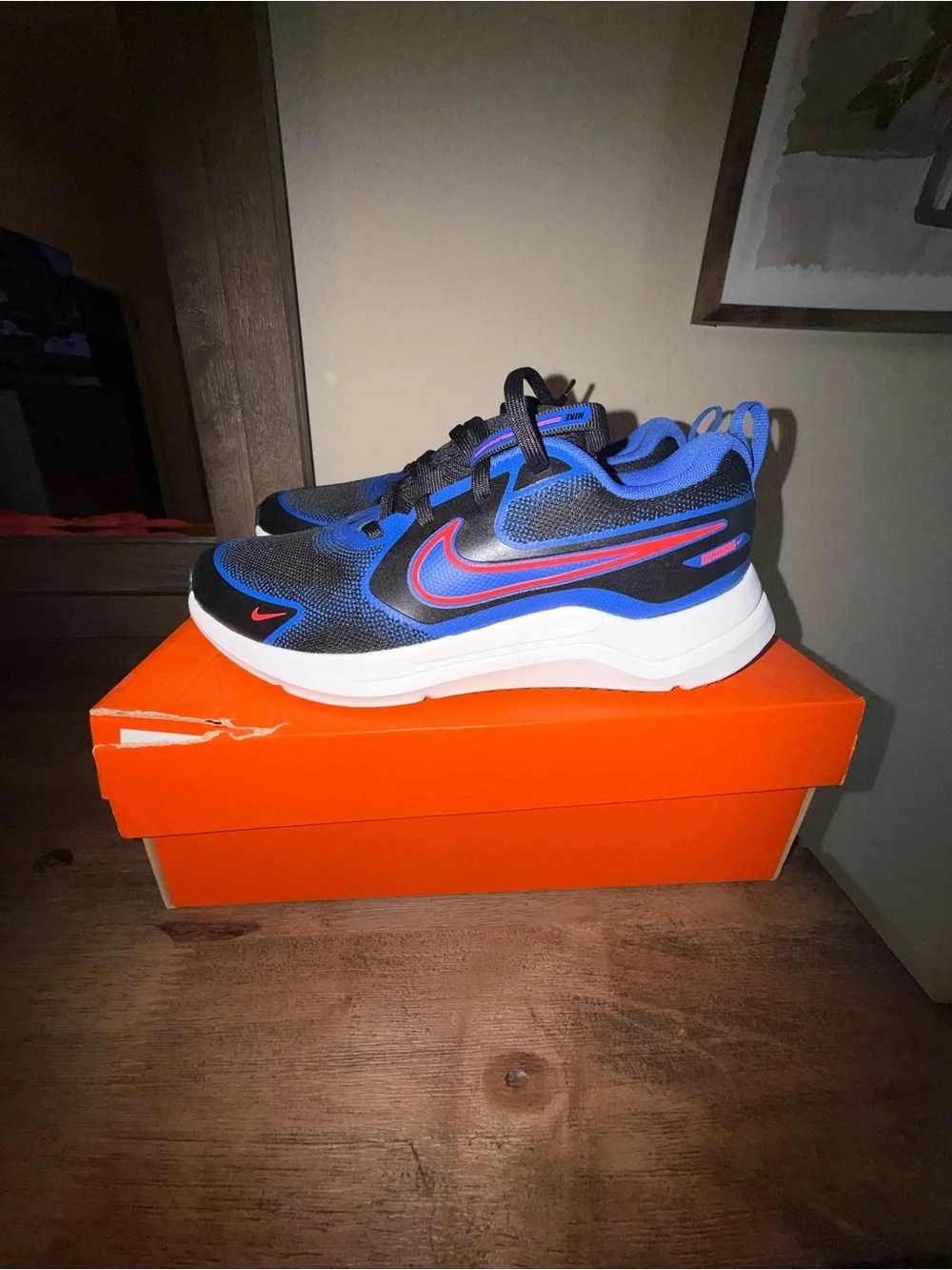 Nike Kids Black, Blue & Red Athletic Sneakers